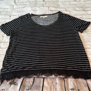 COPY - Loft Navy & White Stripe Tee